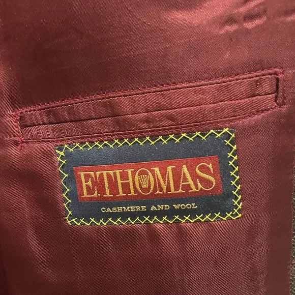 E. Thomas Glen Check Cashmere Blazer